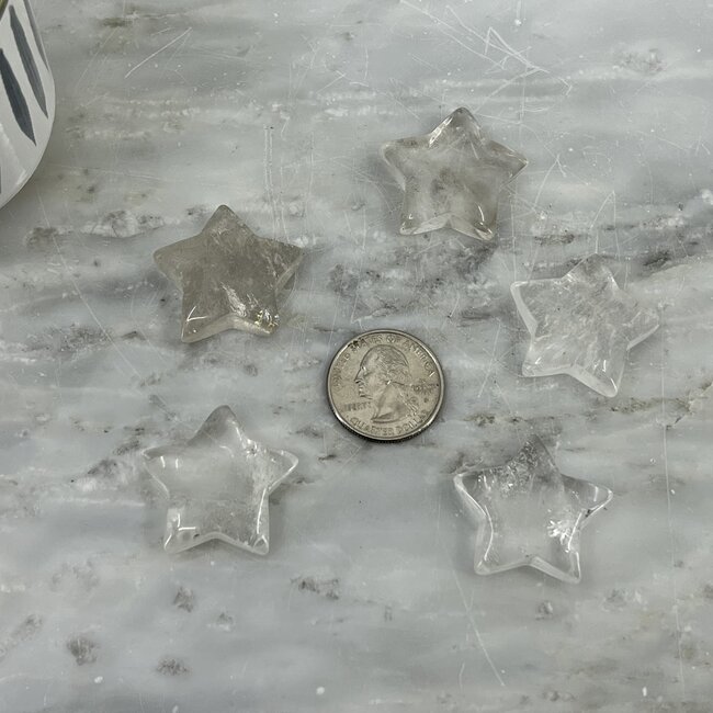 Clear (Crystal) Quartz Stars - Medium