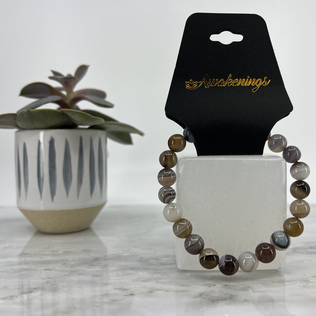 Botswana Agate Bracelets - 8mm