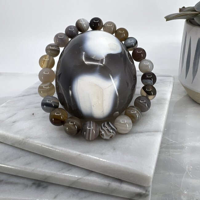 Botswana Agate Bracelets - 8mm
