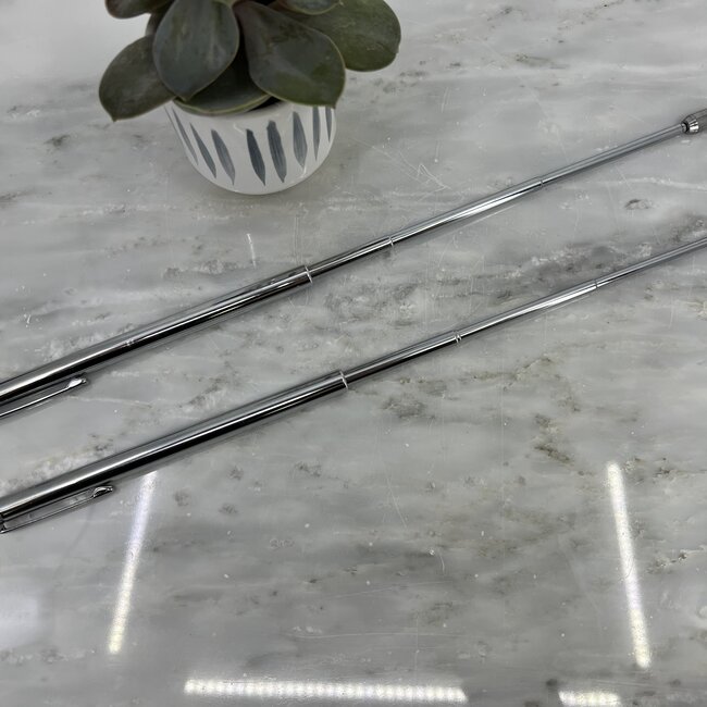 Dowsing Divining Rods - Silver Pocket Compact Retractable Pair