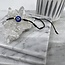 Evil Eye Bracelets - Black 7 Seven Knot Gold Beaded - Adjustable Parachute Corded Blue Eye