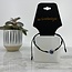 Evil Eye Bracelets - Black 7 Seven Knot Gold Beaded - Adjustable Parachute Corded Blue Eye