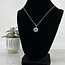 Evil Eye Necklaces - 18" Jeweled Round Blue Eye - Silver Plated