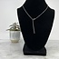 Evil Eye Necklaces - 18" Jeweled Round Blue Eye - Silver Plated