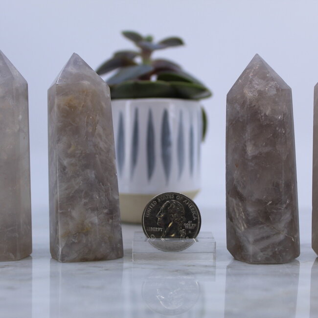 Blue Rose Quartz Tower Generator Point - Medium (3 - 4")