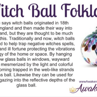Orange and Black Specula Spirit Friendship Gazing Watch Wizard Kugel Witch Balls - Small 4"x 4"
