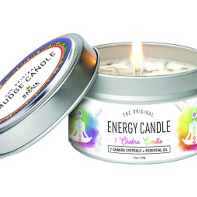 7 Seven Chakra Energy Smudge Candle - 3.5oz Tin Essential Oil