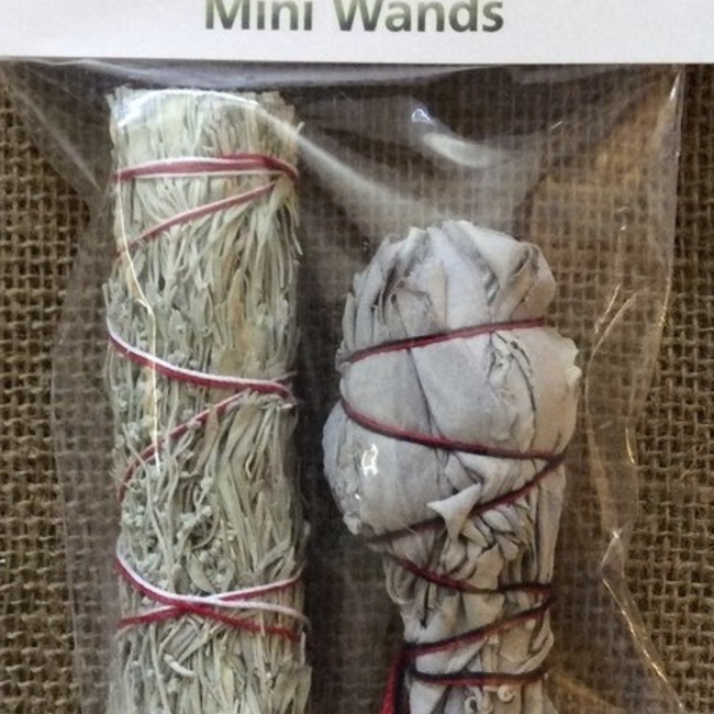 White Sage & Desert Sage Mini Smudge Sticks - 2 Pack -Full Moon Farms