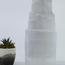 Selenite (Satin Spar Gypsum) Single Iceberg Tower Lamp Light-10" (Cord & Bulb Included)