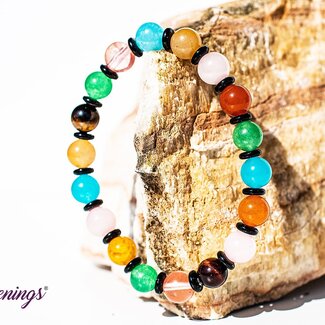 Assorted Multi Gemstone Bracelets - 8mm Chakra Crystal