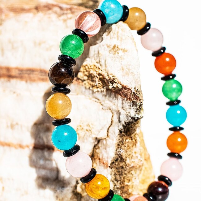Assorted Multi Gemstone Bracelets - 8mm Chakra Crystal