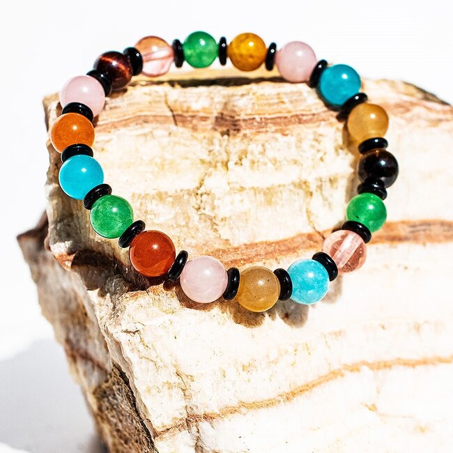 Assorted Multi Gemstone Bracelets - 8mm Chakra Crystal