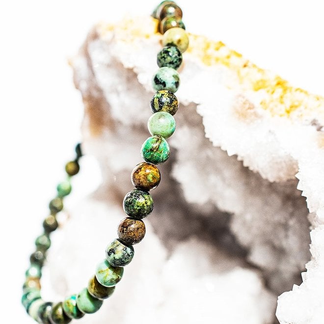 African Turquoise Bracelet-4mm