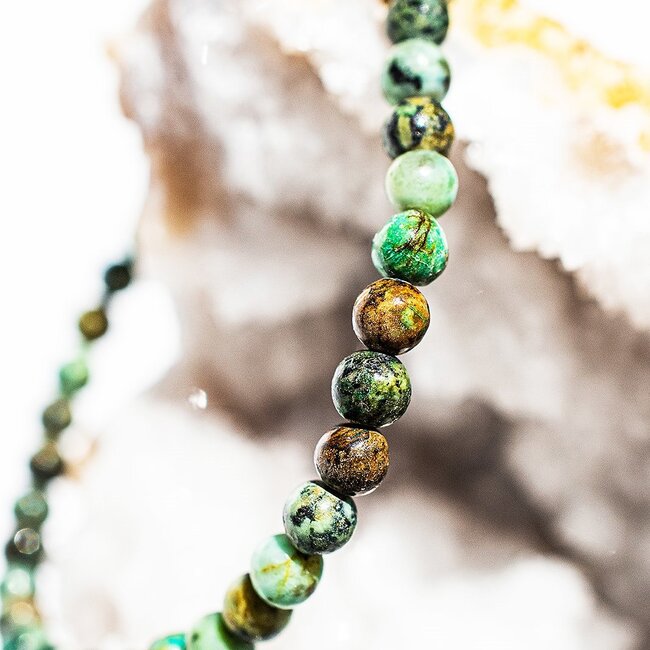 African Turquoise Bracelets - 4mm Mini