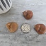 Orange Calcite Sleeping Cat Figurine - Small Animal Carving Statue - 1.5"
