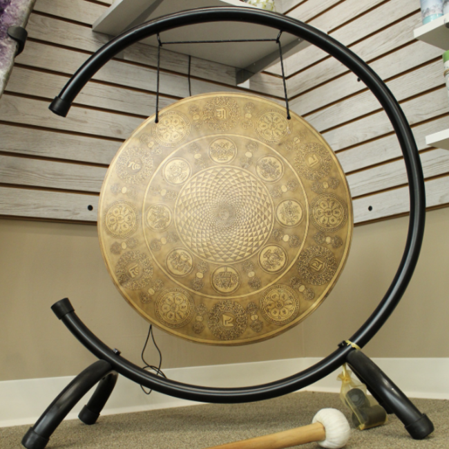 20" Nepali Handmade Gong with Stand & Striker - Instruments