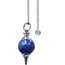 Lapis Lazuli Round Pendulum-Sephoroton Ball Dowsing Divination Silver Chain-Gemstone Crystal