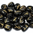 Runes-Black Agate & Velvet Bag
