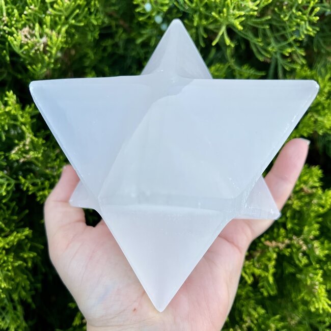 Selenite (Satin Spar Gypsum) Merkabah - Large (3")