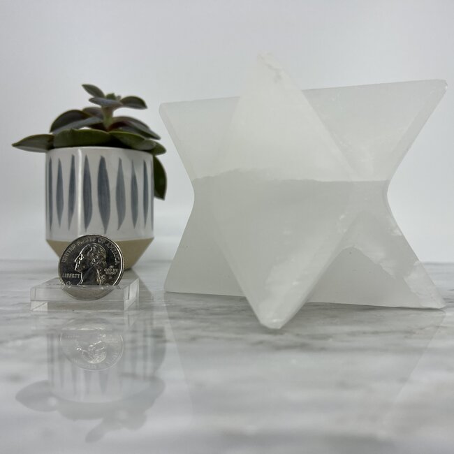 Selenite (Satin Spar Gypsum) Merkabah - Large (3")