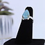 Peruvian Opal Ring-Size 6 Teardrop/Pear Sterling Silver