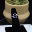 Amethyst Sterling Silver Oval Ring - Size 5