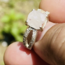 Phenakite w/White Topaz Ring (5)- Size 5 - Sterling Silver