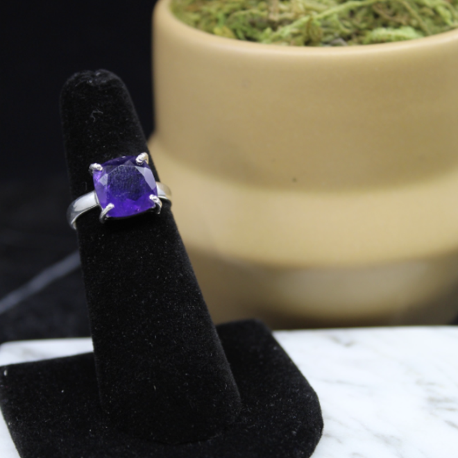 Amethyst Ring (Square) - Size 6