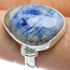 Blue Scheelite Ring - Size 8.75 - Sterling Silver