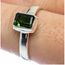 Chrome Diopside Ring - Size 8 - Sterling Silver Small Square