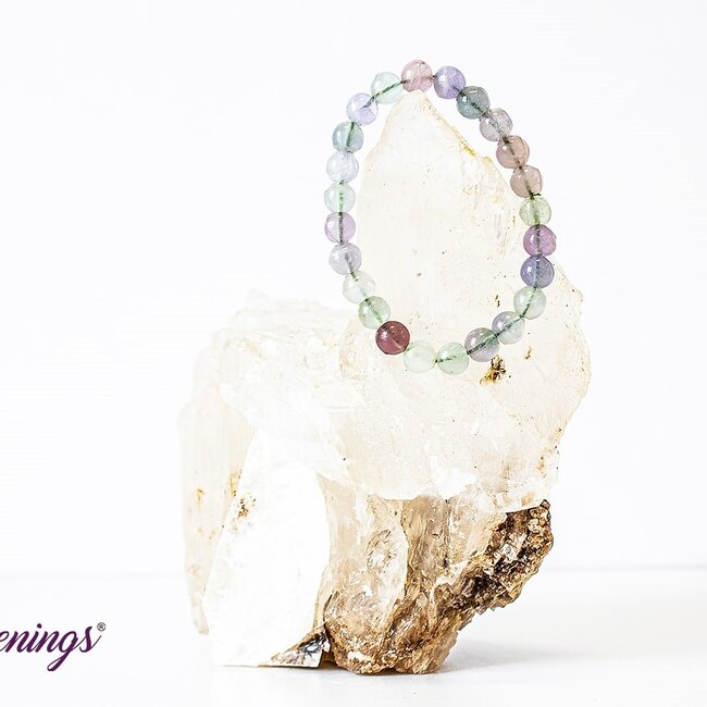 Lavender (Yttrium) Rainbow Fluorite Bracelets - 8mm