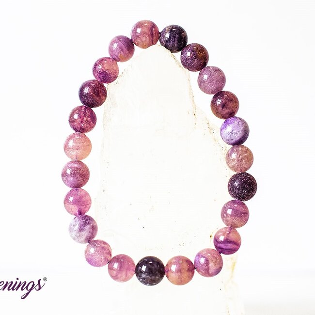 Purple Fluorite Bracelets (Silky) - 8mm