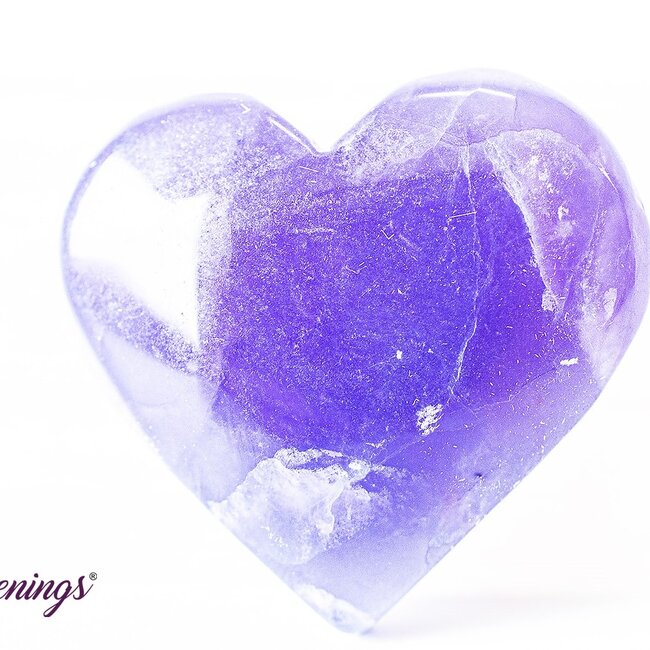Assorted Rainbow Fluorite Puffy Heart- Medium