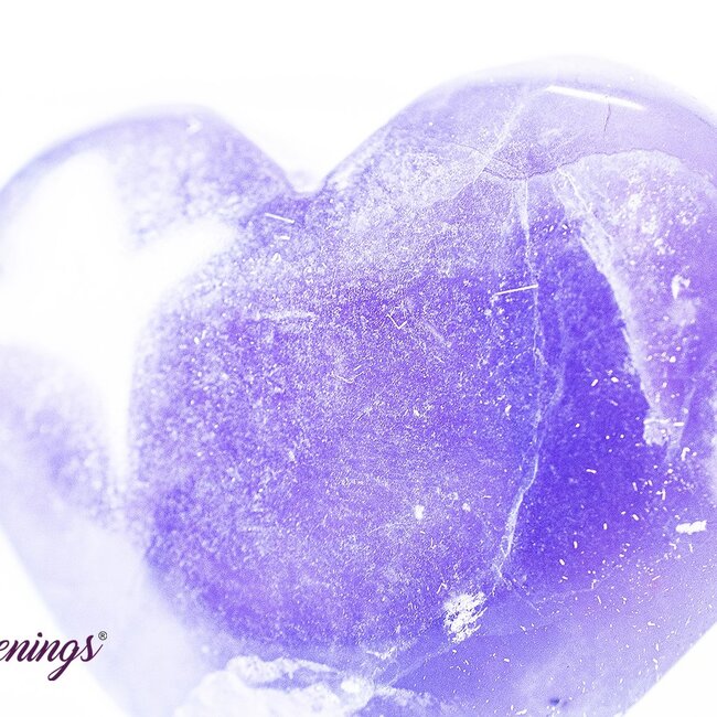 Assorted Rainbow Fluorite Puffy Heart- Medium