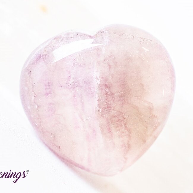 Assorted Rainbow Fluorite Puffy Heart- Medium