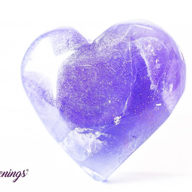 Assorted Rainbow Fluorite Puffy Heart- Medium