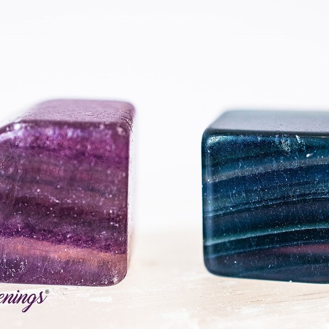 Rainbow Fluorite Cubes 1"