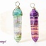 Rainbow Fluorite Pendants - Wire Wrapped Points