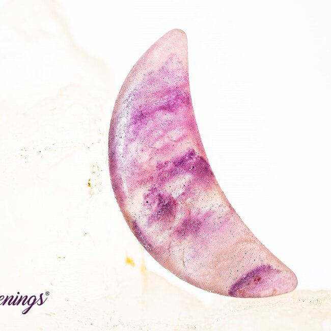 Rainbow Fluorite Crescent Moon - Medium