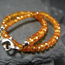 Spessartine Garnet Bracelets - 3mm Faceted Seed Beads