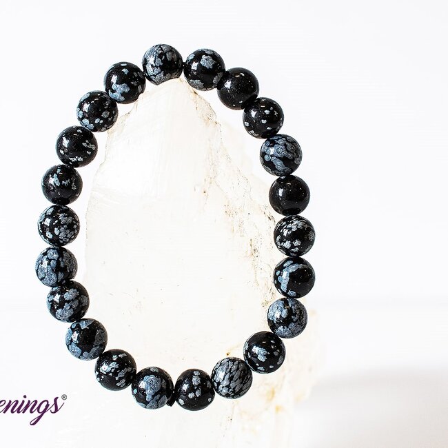 Snowflake Obsidian Bracelets - 8mm