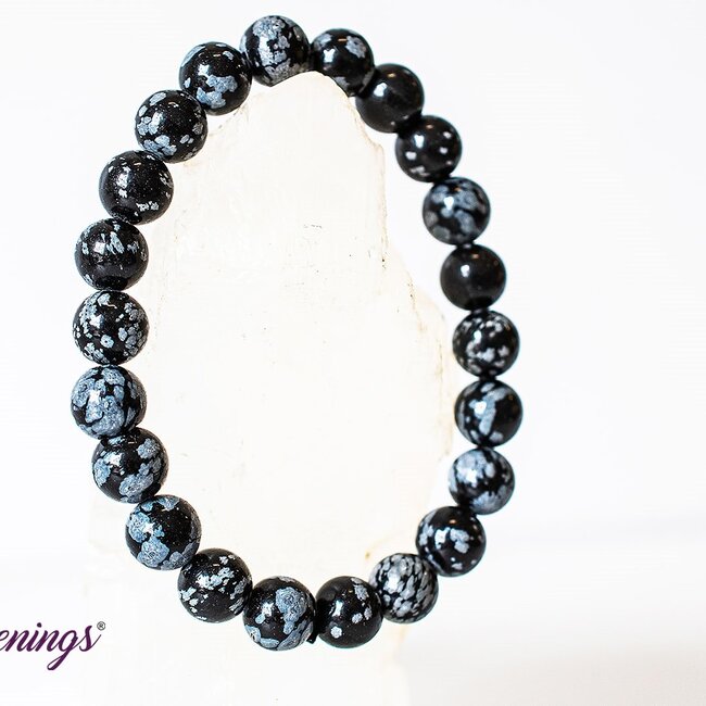 Snowflake Obsidian Bracelets - 8mm