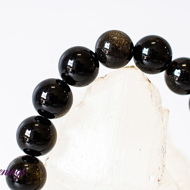 Goldsheen (Gold Sheen Golden) Obsidian Bracelets - 8mm