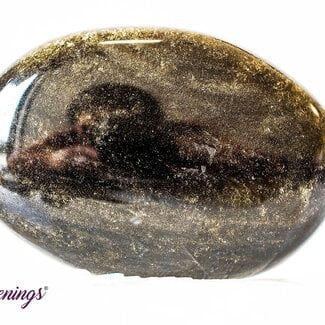Gold Sheen (Goldsheen Golden) Obsidian Palm Pillow Stone - Extra Large Gallett