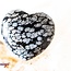 Snowflake Obsidian Puffy Hearts
