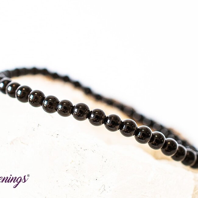 Black Obsidian Bracelets - 4mm Mini
