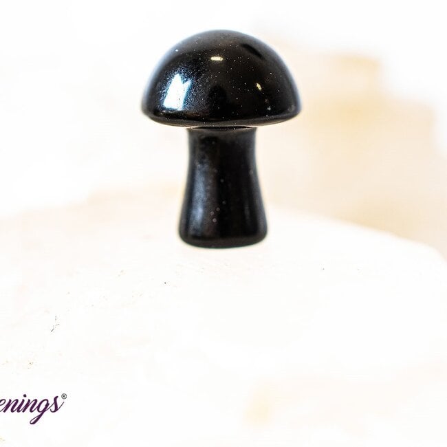 Black Obsidian Mushroom -  Mini