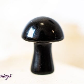 Black Obsidian Mushroom- Mini