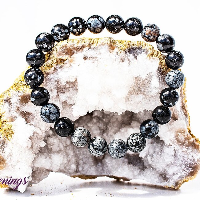 Snowflake Obsidian Bracelets - 8mm