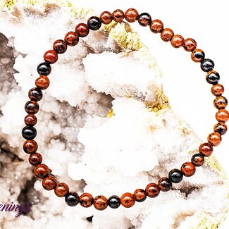 Mahogany Obsidian Bracelets - 4mm Mini
